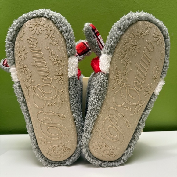 Holiday Bunny Sherpa Slipper Boot - Picture 5 of 6
